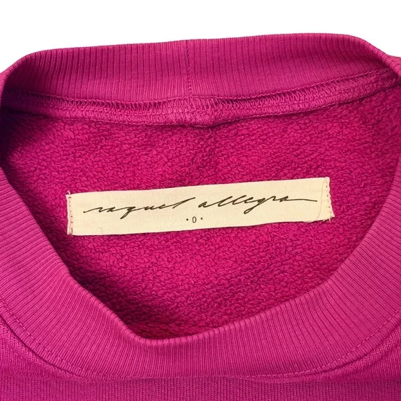 Raquel Allegra Pink Graphic Sweatshirt w/ Horse & Eye Print – One Size - Picture 2 of 3